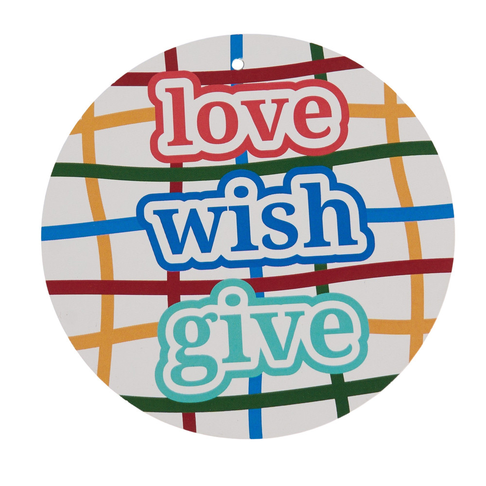Χάρτινο Στολίδι Ευχής Love Wish Give – Μικρές Χαρές