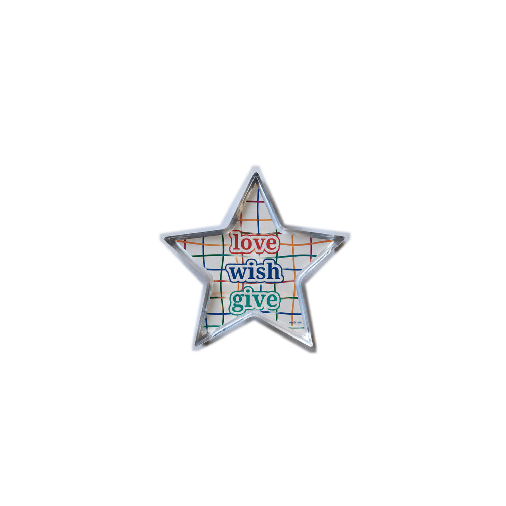 Επιτραπέζιο Αστέρι Plexiglass Love Wish Give Lines